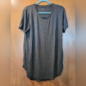 Heathered Gray - Daily Ritual brand - longer short sleeve tee